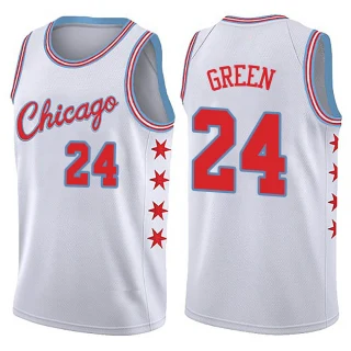 Men's Javonte Green Chicago Bulls White Swingman Jersey - City Edition