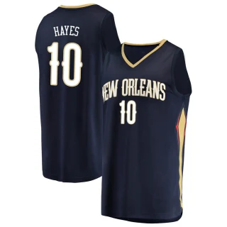Men's Jaxson Hayes New Orleans Pelicans Navy Fast Break Jersey - Icon Edition