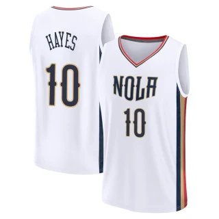 Men's Jaxson Hayes New Orleans Pelicans White Fast Break 2021/22 Replica City Edition Jersey