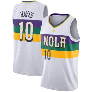 Men's Jaxson Hayes New Orleans Pelicans White Swingman 2018/19 Jersey - City Edition
