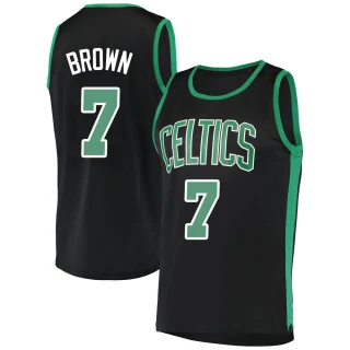 Men's Jaylen Brown Boston Celtics Black Fast Break Jersey - Statement Edition