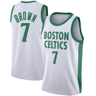 Men's Jaylen Brown Boston Celtics White Swingman 2020/21 Jersey - City Edition