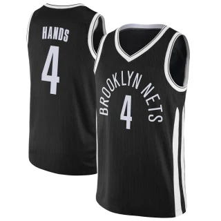 Men's Jaylen Hands Brooklyn Nets Black Swingman Jersey - City Edition
