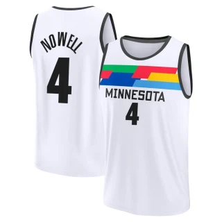 Men's Jaylen Nowell Minnesota Timberwolves White Fast Break 2022/23 City Edition Jersey