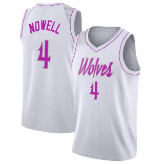 Men's Jaylen Nowell Minnesota Timberwolves White Swingman 2018/19 Jersey - Earned Edition