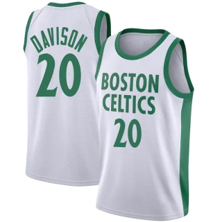 Men's JD Davison Boston Celtics White Swingman 2020/21 Jersey - City Edition