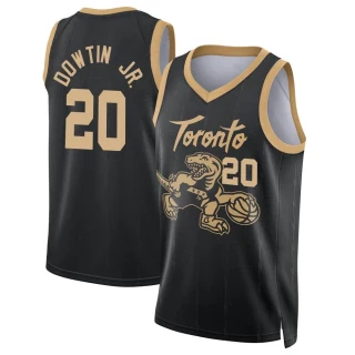 Men's Jeff Dowtin Jr. Toronto Raptors Black Swingman 2021/22 City Edition Jersey