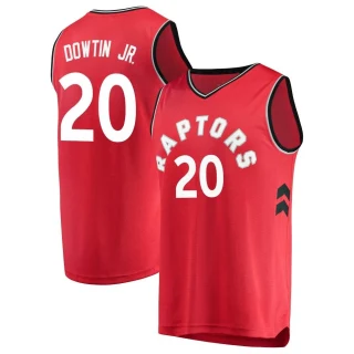 Men's Jeff Dowtin Jr. Toronto Raptors Red Fast Break Jersey - Icon Edition