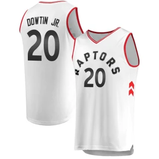 Men's Jeff Dowtin Jr. Toronto Raptors White Fast Break Jersey - Association Edition
