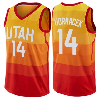 Men's Jeff Hornacek Utah Jazz Orange Swingman Jersey - City Edition
