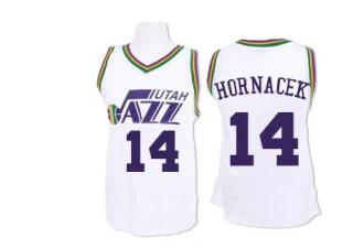 Men's Jeff Hornacek Utah Jazz White Swingman Throwback Jersey