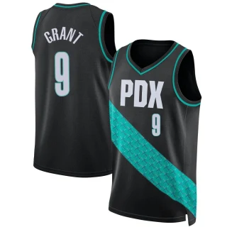Men's Jerami Grant Portland Trail Blazers Black Swingman 2022/23 City Edition Jersey