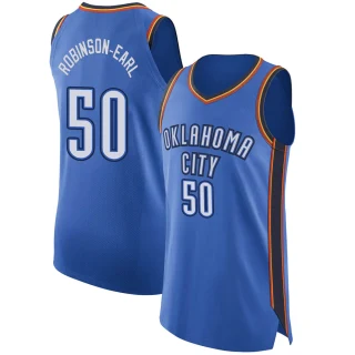 Men's Jeremiah Robinson-Earl Oklahoma City Thunder Blue Authentic Jersey - Icon Edition