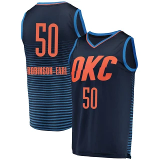 Men's Jeremiah Robinson-Earl Oklahoma City Thunder Navy Fast Break Replica Jersey - Statement Edition