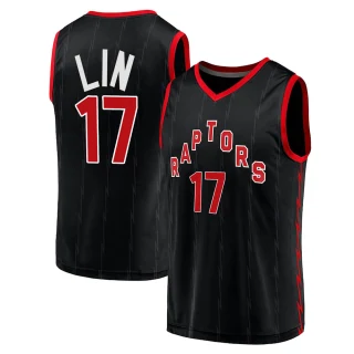 Men's Jeremy Lin Toronto Raptors Black Fast Break 2020/21 Jersey - Statement Edition
