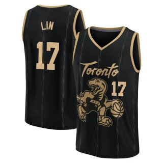Men's Jeremy Lin Toronto Raptors Black Fast Break 2021/22 Replica City Edition Jersey
