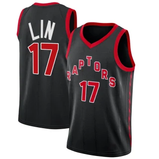 Men's Jeremy Lin Toronto Raptors Black Swingman Jordan Brand 2020/21 Jersey - Statement Edition