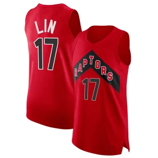 Men's Jeremy Lin Toronto Raptors Red Authentic 2020/21 Jersey - Icon Edition