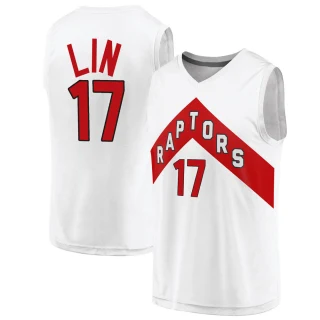 Men's Jeremy Lin Toronto Raptors White Fast Break 2020/21 Jersey - Association Edition
