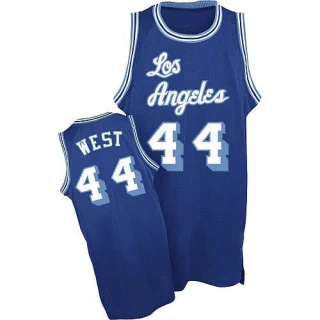 Men's Jerry West Los Angeles Lakers Blue Authentic Throwback Jersey