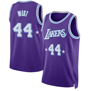Men's Jerry West Los Angeles Lakers Purple Swingman 2021/22 City Edition Jersey