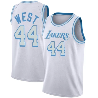 Men's Jerry West Los Angeles Lakers White Swingman 2020/21 Jersey - City Edition