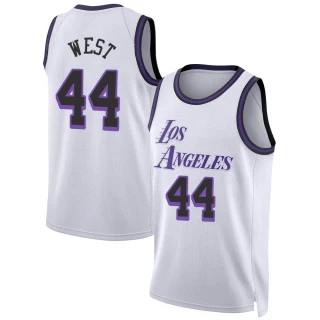 Men's Jerry West Los Angeles Lakers White Swingman 2022/23 City Edition Jersey
