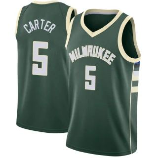 Men's Jevon Carter Milwaukee Bucks Green Swingman Jersey - Icon Edition