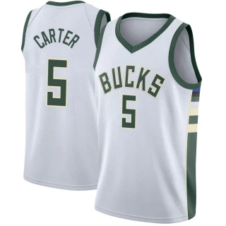 Men's Jevon Carter Milwaukee Bucks White Swingman Jersey - Association Edition