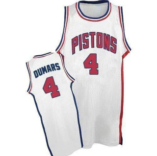 Men's Joe Dumars Detroit Pistons White Authentic Throwback Jersey