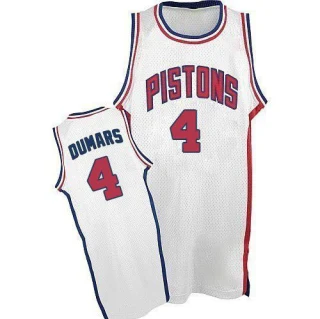 Men's Joe Dumars Detroit Pistons White Swingman Throwback Jersey