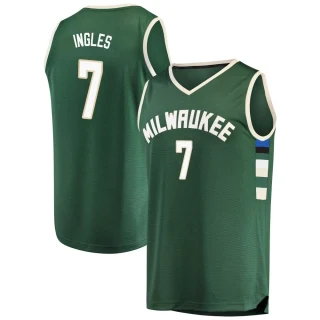 Men's Joe Ingles Milwaukee Bucks Green Fast Break Jersey - Icon Edition
