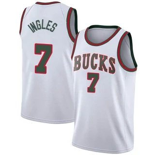 Men's Joe Ingles Milwaukee Bucks White Swingman Fashion Hardwood Classics Jersey