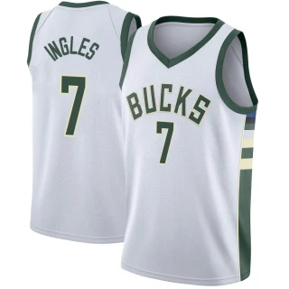 Men's Joe Ingles Milwaukee Bucks White Swingman Jersey - Association Edition