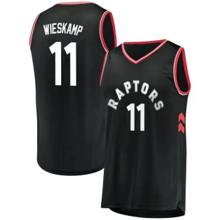 Men's Joe Wieskamp Toronto Raptors Black Fast Break Jersey - Statement Edition