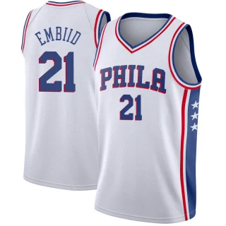 Men's Joel Embiid Philadelphia 76ers White Swingman Jersey - Association Edition