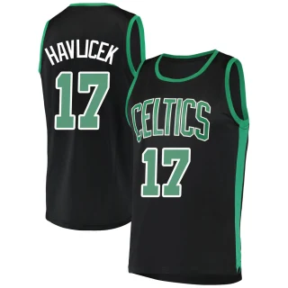 Men's John Havlicek Boston Celtics Black Fast Break Jersey - Statement Edition