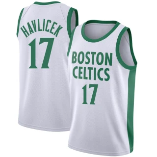 Men's John Havlicek Boston Celtics White Swingman 2020/21 Jersey - City Edition