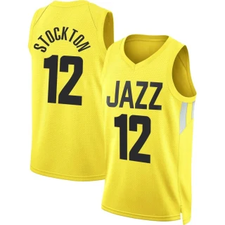 Men's John Stockton Utah Jazz Gold Swingman 2022/23 City Edition Jersey