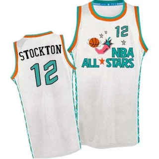 Men's John Stockton Utah Jazz White Authentic 1996 All Star Throwback Jersey