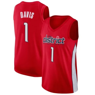 Men's Johnny Davis Washington Wizards Red Swingman 2018/19 Jersey - Earned Edition