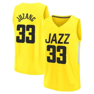 Men's Johnny Juzang Utah Jazz Yellow Fast Break 2022/23 City Edition Jersey