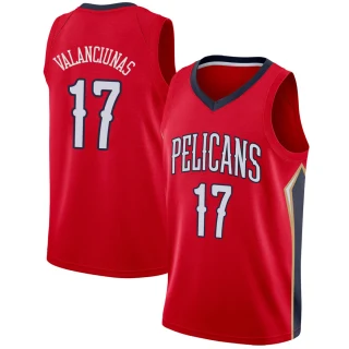 Men's Jonas Valanciunas New Orleans Pelicans Red Swingman Jersey - Statement Edition