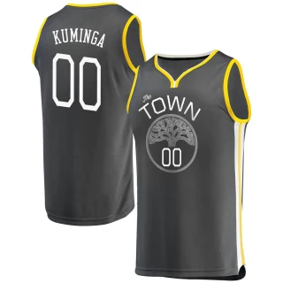 Men's Jonathan Kuminga Golden State Warriors Gold Fast Break Charcoal Jersey - Statement Edition