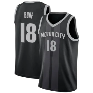 Men's Jordan Bone Detroit Pistons Black Swingman 2018/19 Jersey - City Edition