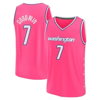 Men's Jordan Goodwin Washington Wizards Pink Fast Break 2022/23 City Edition Jersey