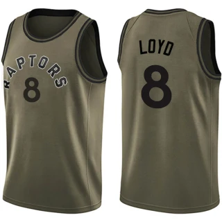 Men's Jordan Loyd Toronto Raptors Green Swingman Salute to Service Jersey