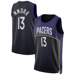 Men's Jordan Nwora Indiana Pacers Blue Swingman 2022/23 City Edition Jersey