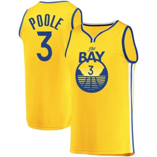 Men's Jordan Poole Golden State Warriors Gold Fast Break 2019/20 Jersey - Statement Edition