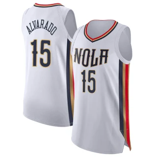 Men's Jose Alvarado New Orleans Pelicans White Authentic 2021/22 City Edition Jersey